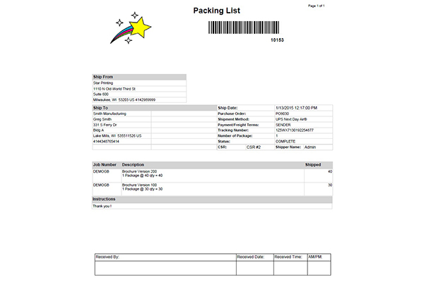 screenshot of Process Shipper